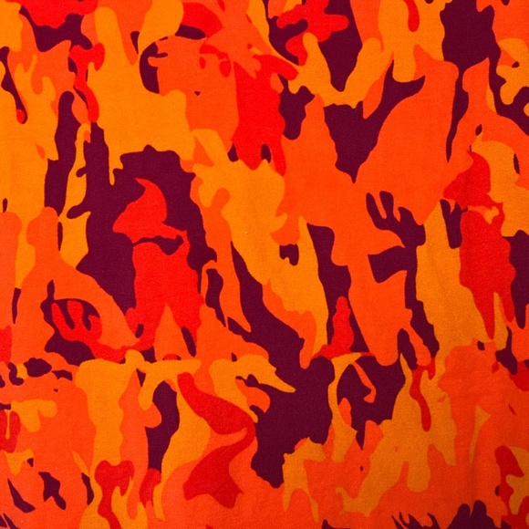 Retro Fox Men's Polo Short Sleeve Orange Camo 100% Cotton - Size 2XL - Picture 5 of 16